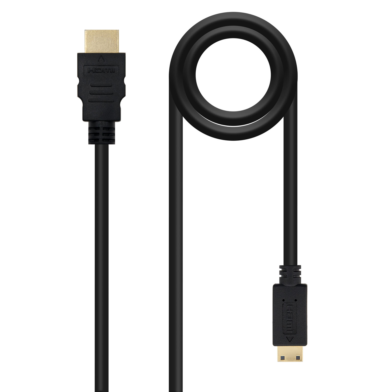 Câble Nanocable HDMI v1.3 Mâle vers Mini HDMI Mâle 1.80m - Couleur Noir