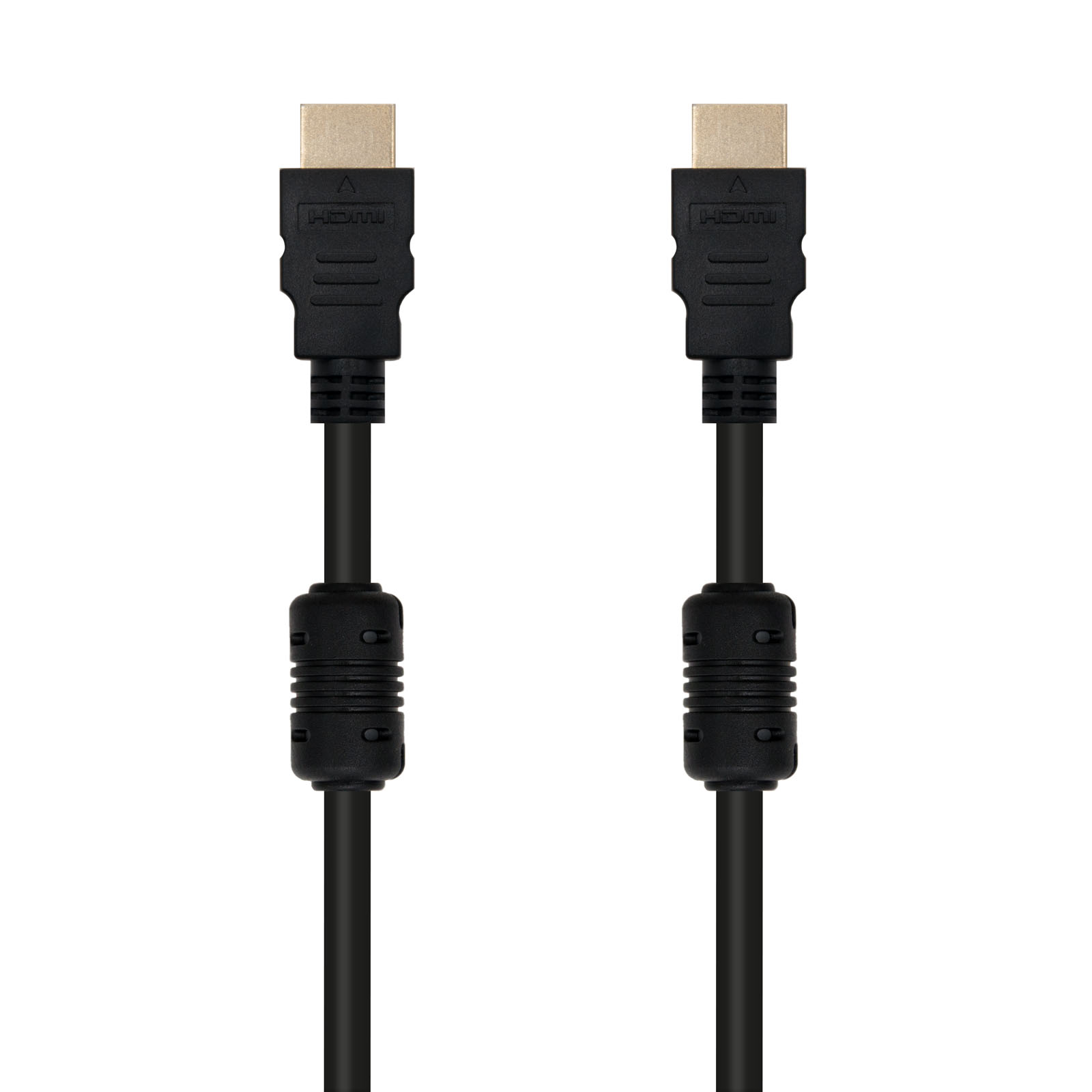 Câble Nanocable HDMI v1.4 avec Ferrite Mâle vers HDMI v1.4 avec Ferrite Mâle 1.80m - Haut Débit - Couleur Noir