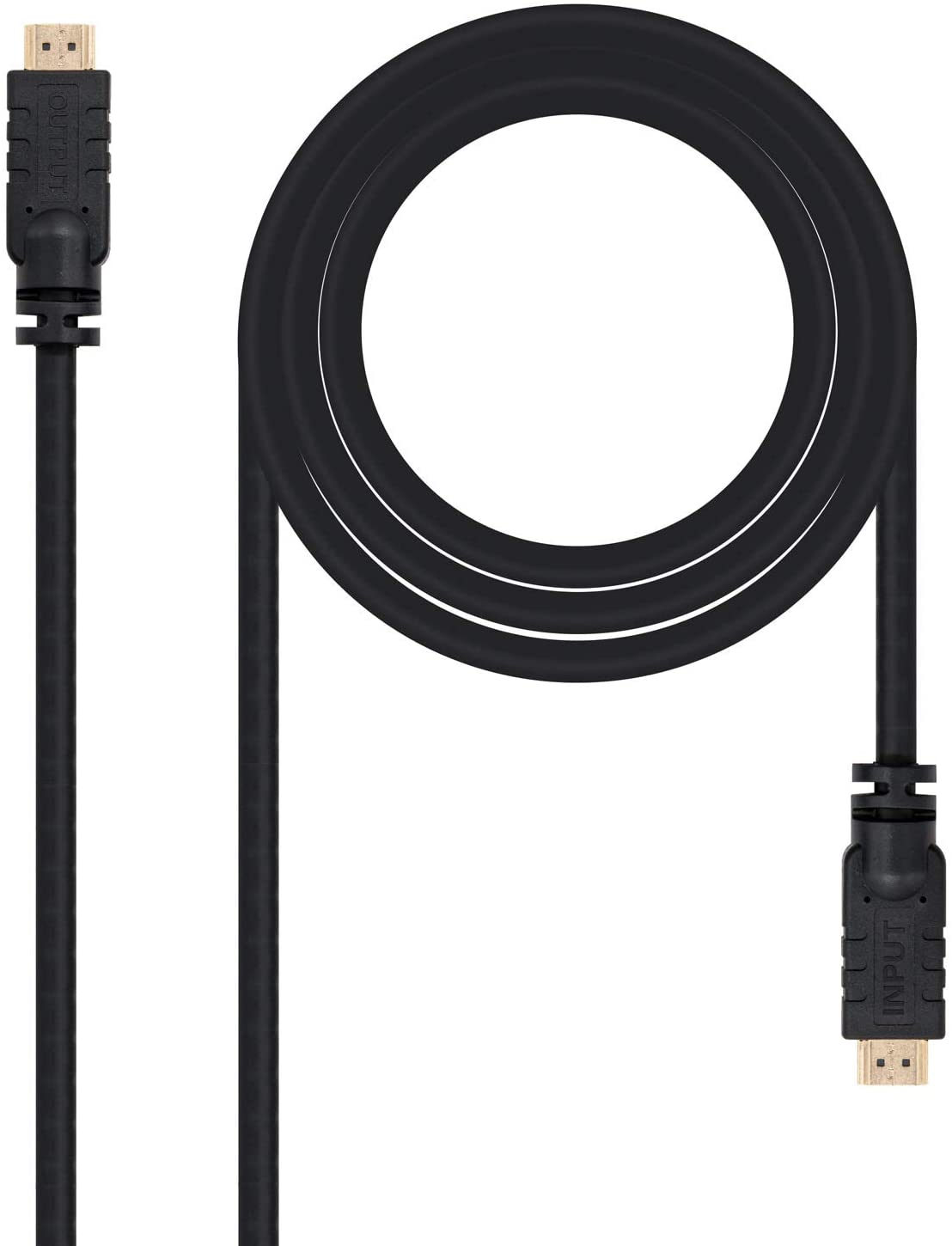 Câble Nanocable HDMI v1.4 avec Répéteur Mâle vers HDMI v1.4 Mâle 15m - Haut Débit - Couleur Noir