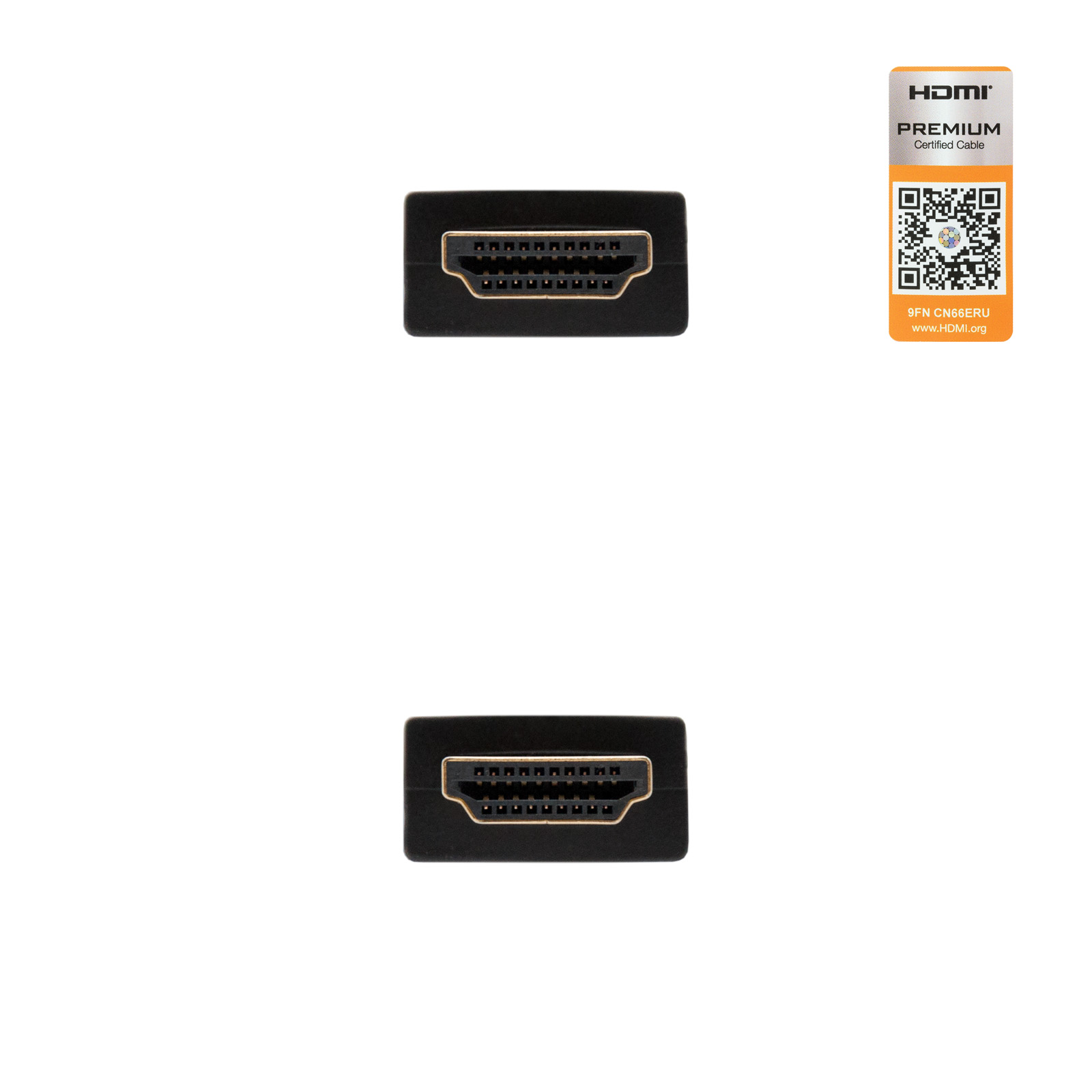Câble Nanocable HDMI v2.0 Premium Male vers HDMI v2.0 Premium Male 1m - 4K@60Hz 18Gbps - Haut Débit - Couleur Noir