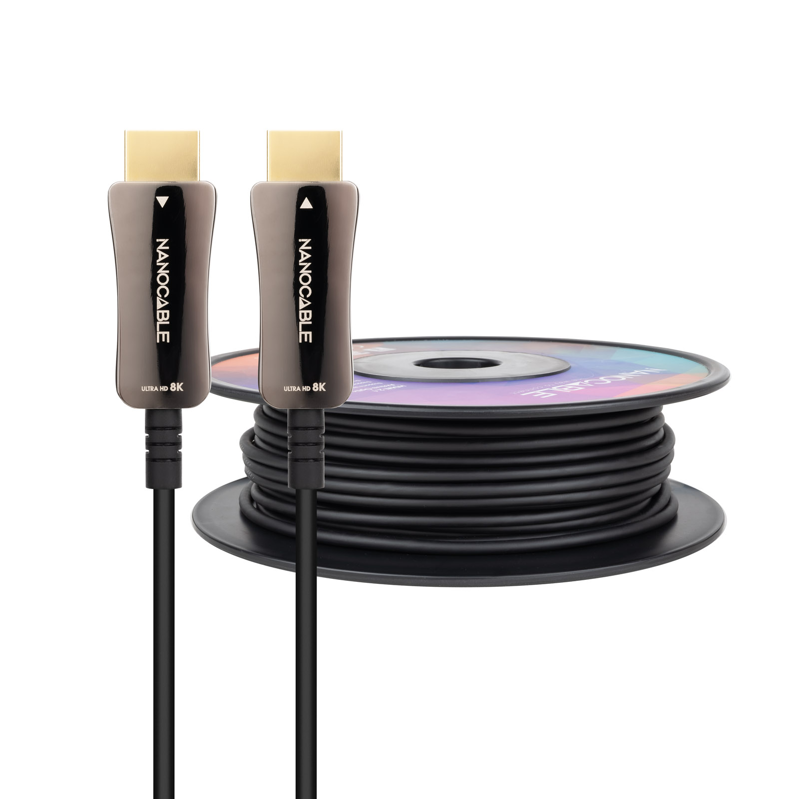 Câble Nanocable HDMI v2.1 Mâle vers HDMI v2.1 Mâle 50m - 8K@60Hz 4K@120Hz 48Gbps - Couleur Noir