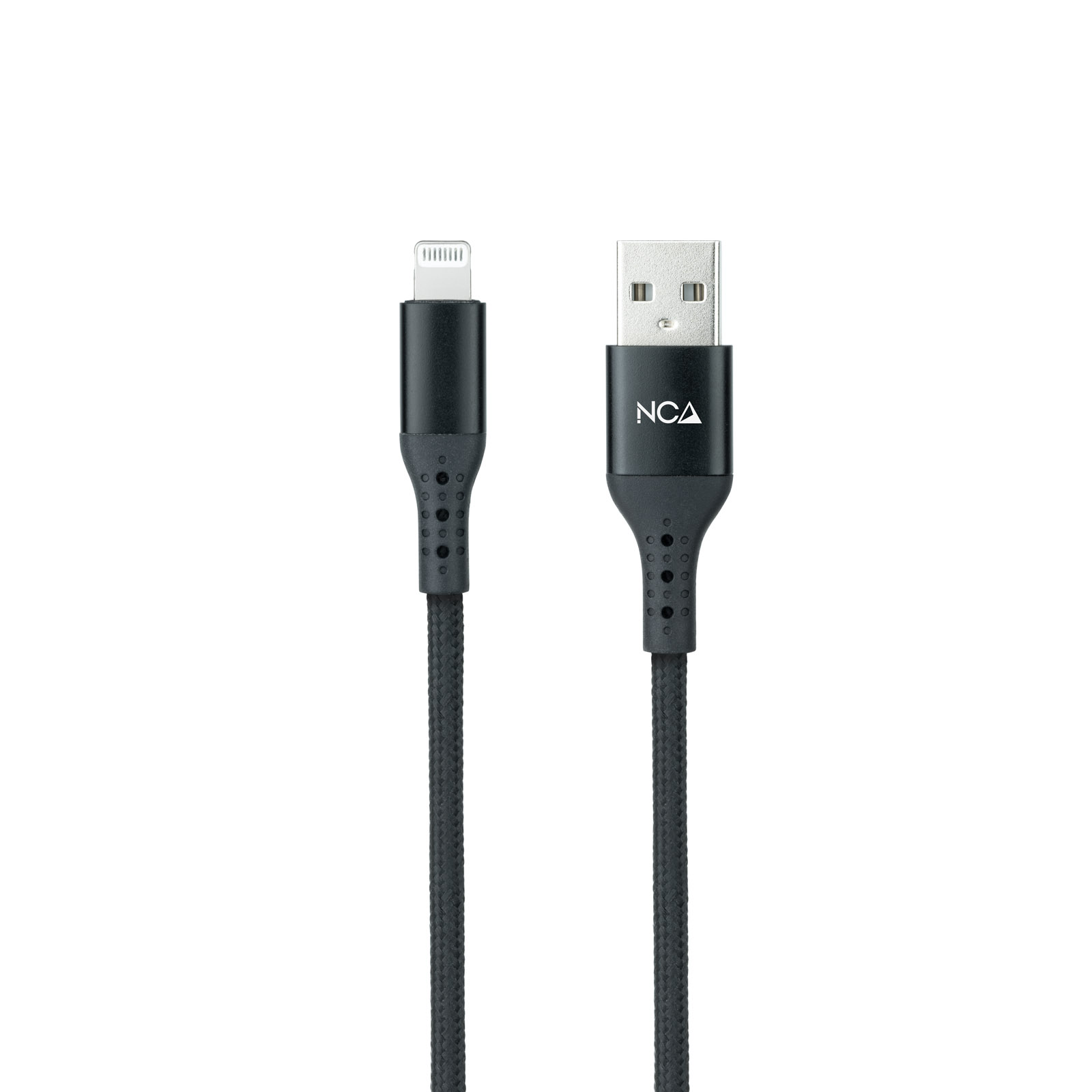 Câble Nanocable Lightning vers USB A/M - Blindé - 1m - Couleur Noir