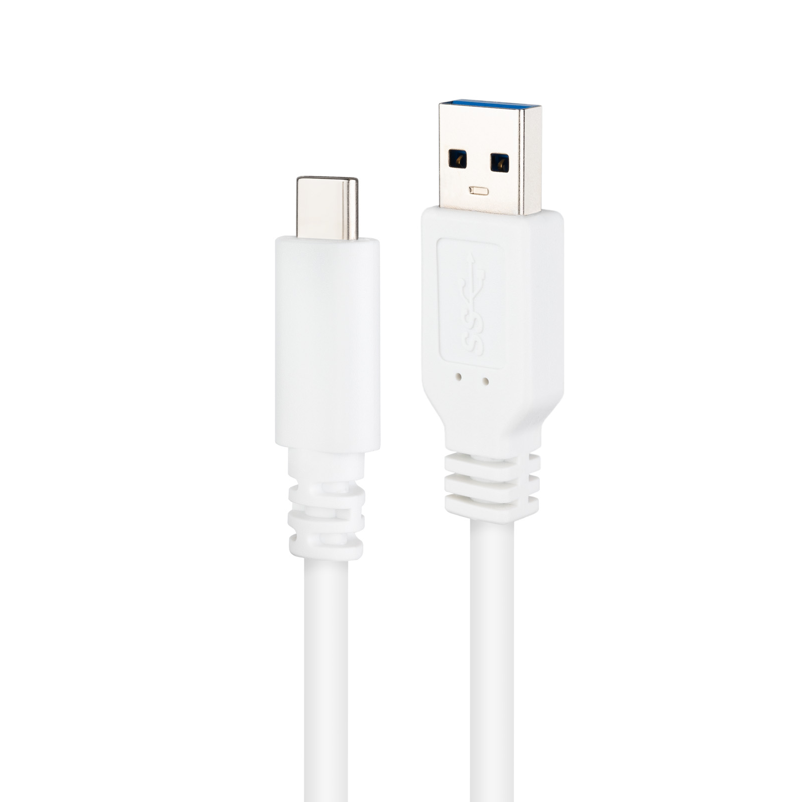 Câble Nanocable USB 3.1 Gen2 10 Gbit/s 3A USB-C/MA/M - Blanc