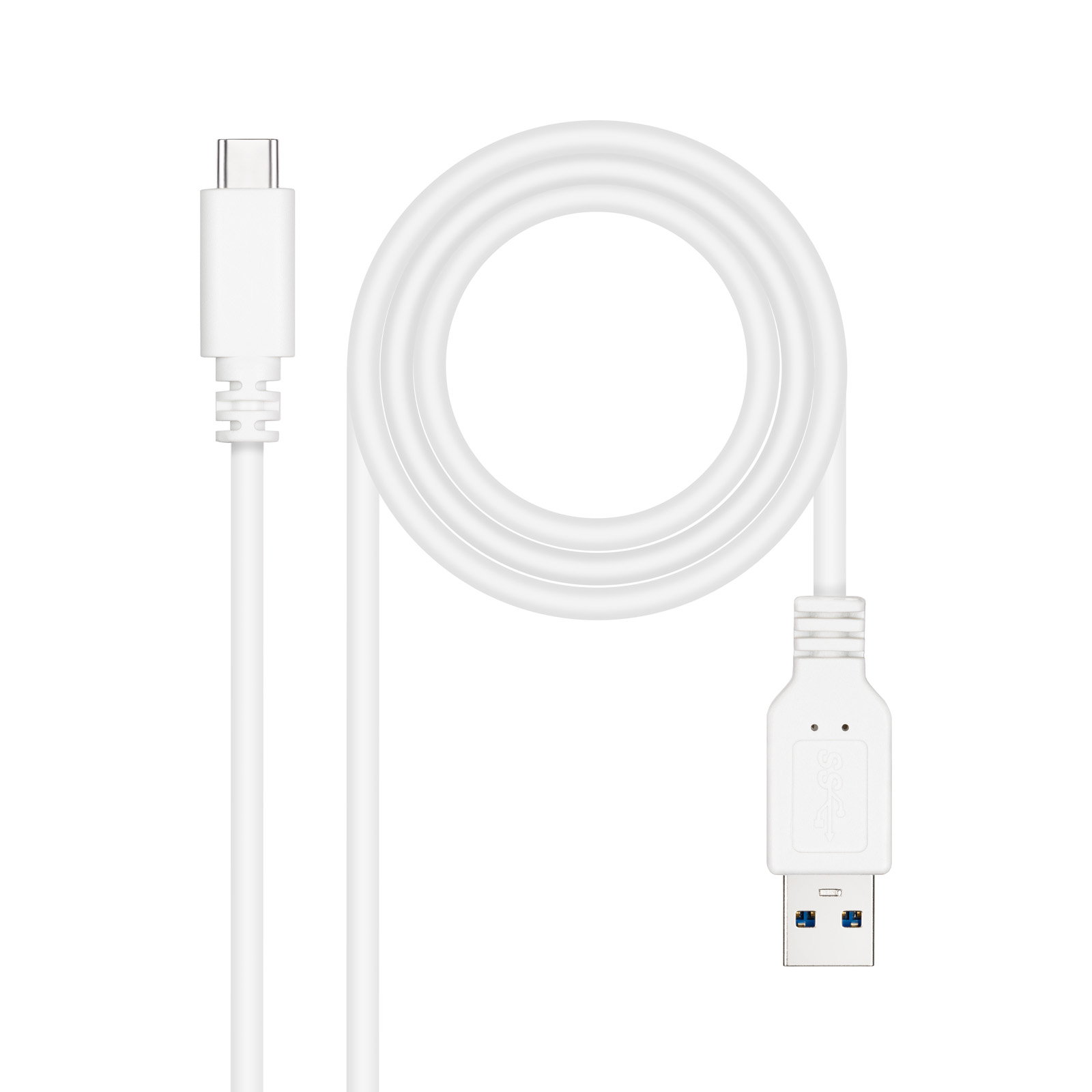 Câble Nanocable USB 3.1 Gen2 10 Gbit/s 3A USB-C/MA/M - Blanc