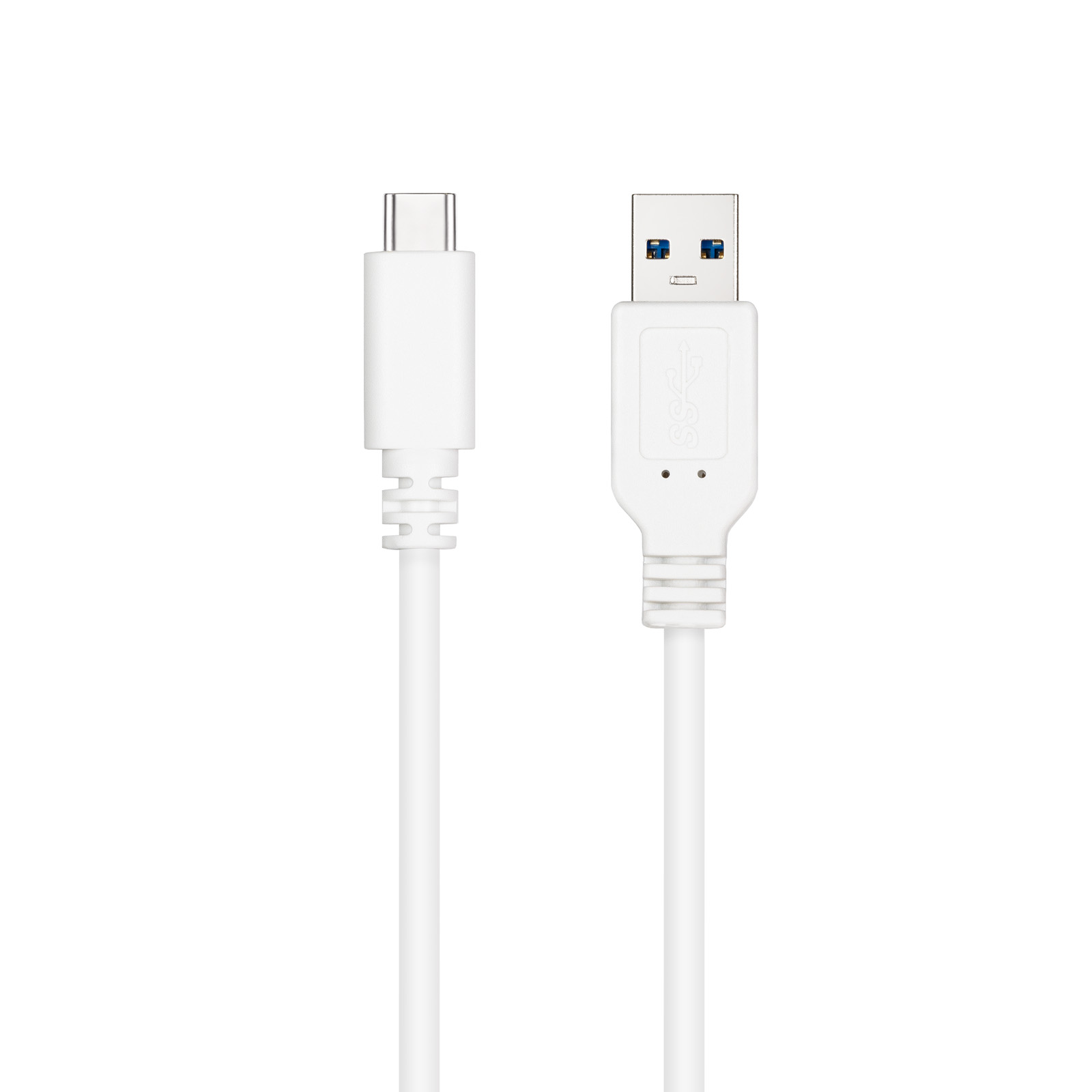 Câble Nanocable USB 3.1 Gen2 10Gbps 3A USB-C/MA/M - 0,5m - Blanc