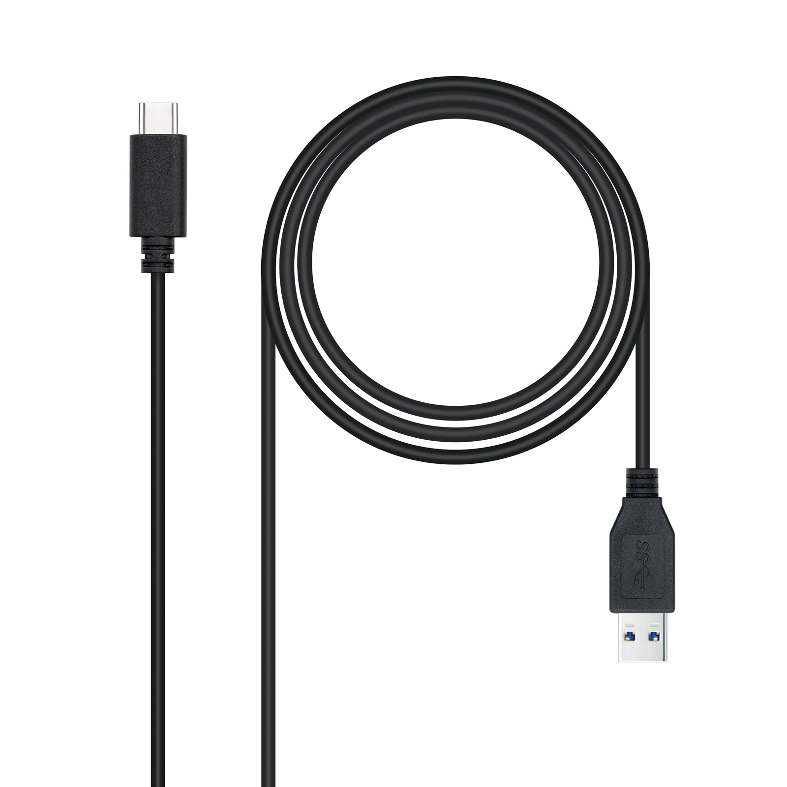 Câble Nanocable USB 3.1 Gen2 10Gbps 3A USB-C/MA/M 2m - Couleur Noir