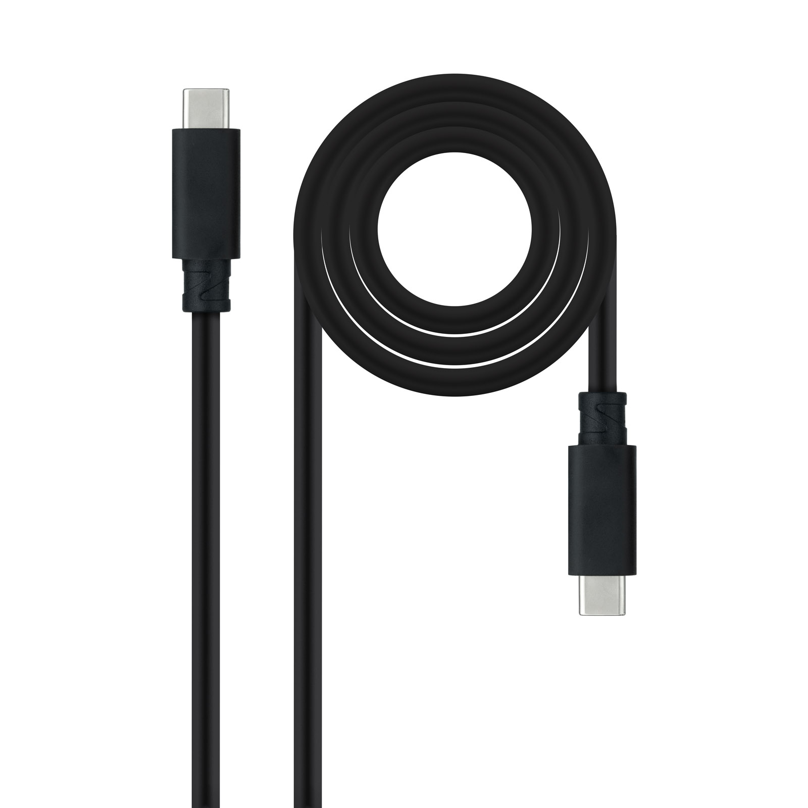 Câble Nanocable USB 3.1 Gen2 5A USB-C/M-USB-C/M 2m - Couleur Noir