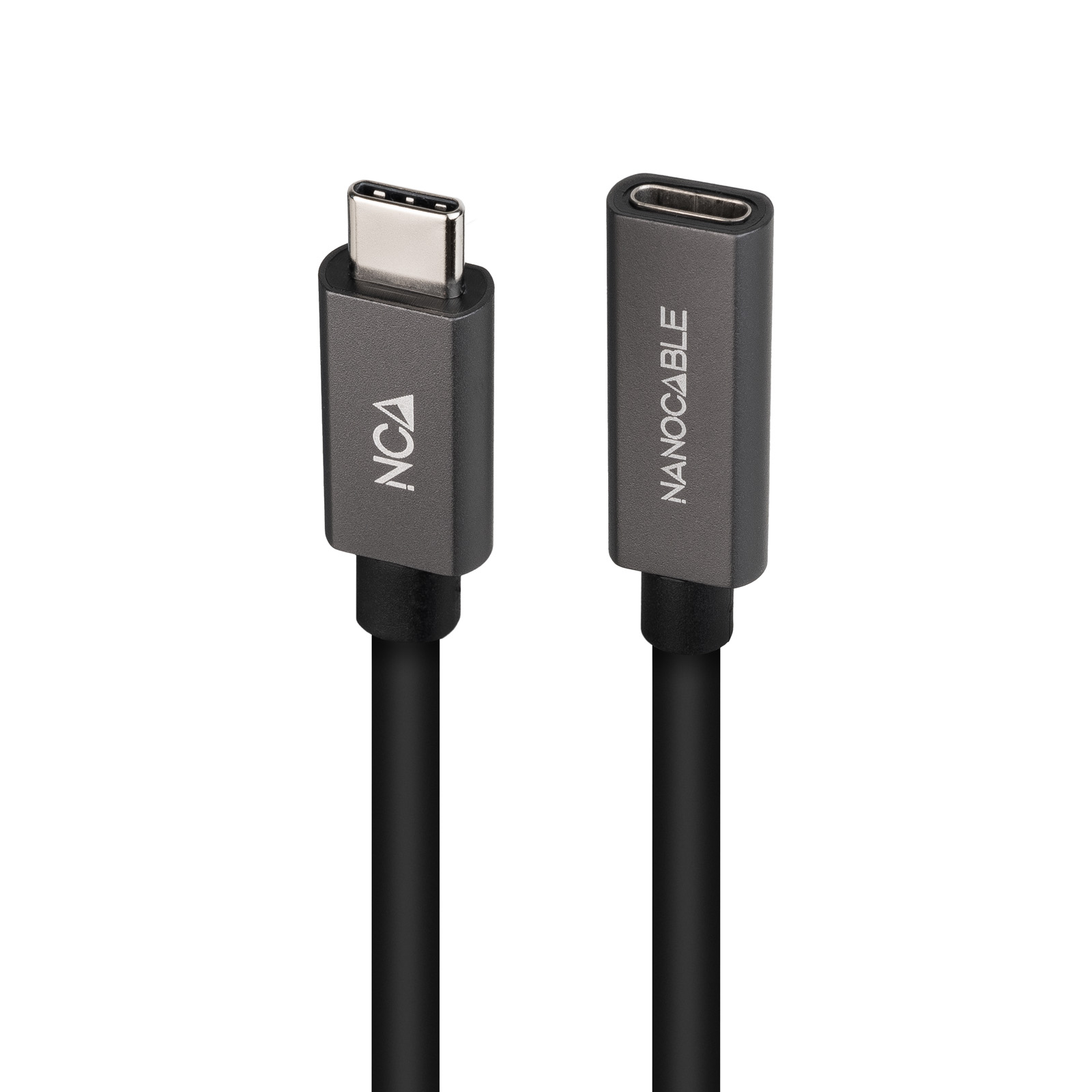 Câble Nanocable USB 3.2 Gen2x2 60W 4K/60Hz USB-C M/H - 1,0m - Noir