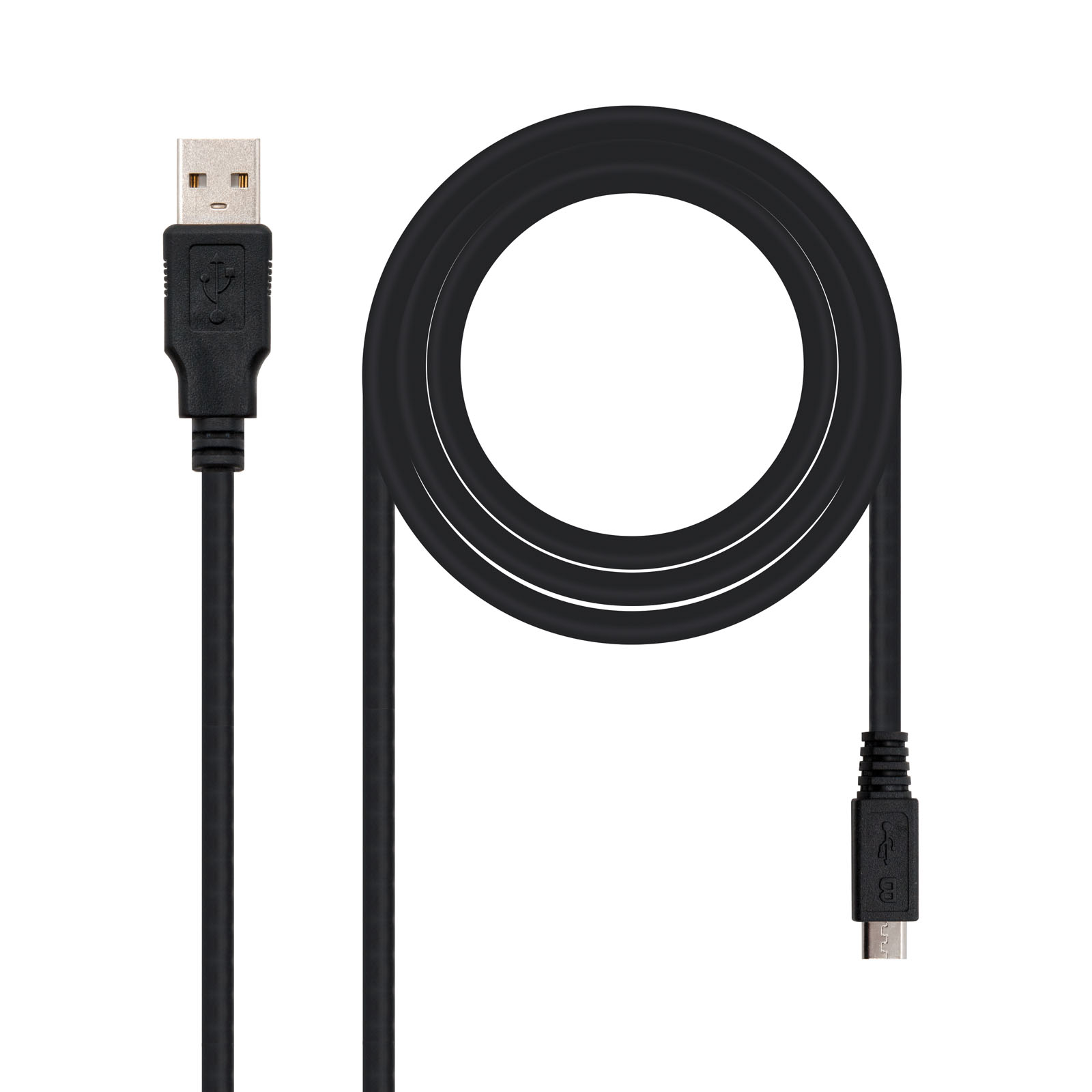Câble Nanocable USB-A 2.0 Mâle vers Micro-USB Mâle 0.8m