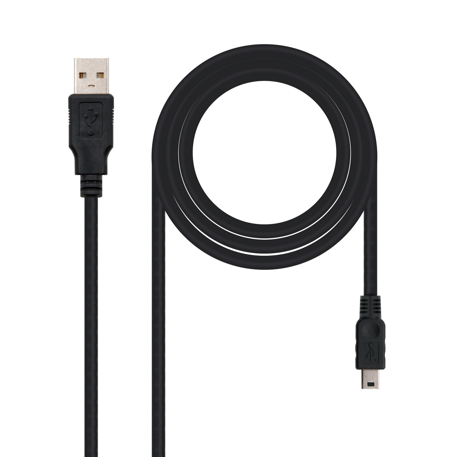 Câble Nanocable USB-A 2.0 Mâle vers Mini-USB Mâle 1m