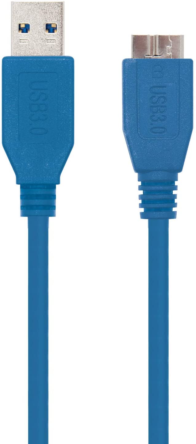 Câble USB-A 3.0 Mâle vers Micro-USB 3.0 Mâle 1m - Couleur Bleu