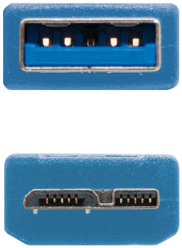 Câble USB-A 3.0 Mâle vers Micro-USB 3.0 Mâle 1m - Couleur Bleu