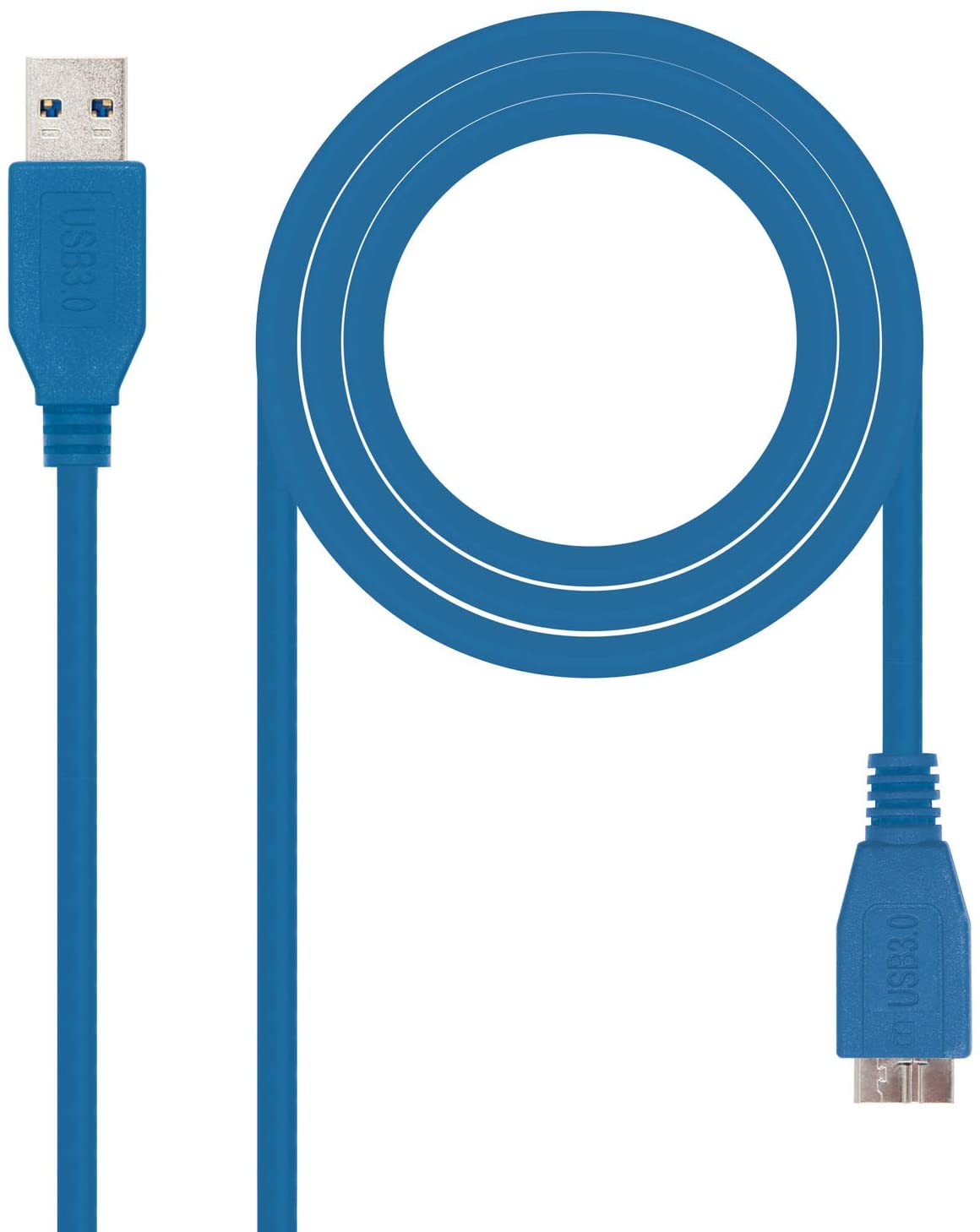 Câble USB-A 3.0 Mâle vers Micro-USB 3.0 Mâle 1m - Couleur Bleu