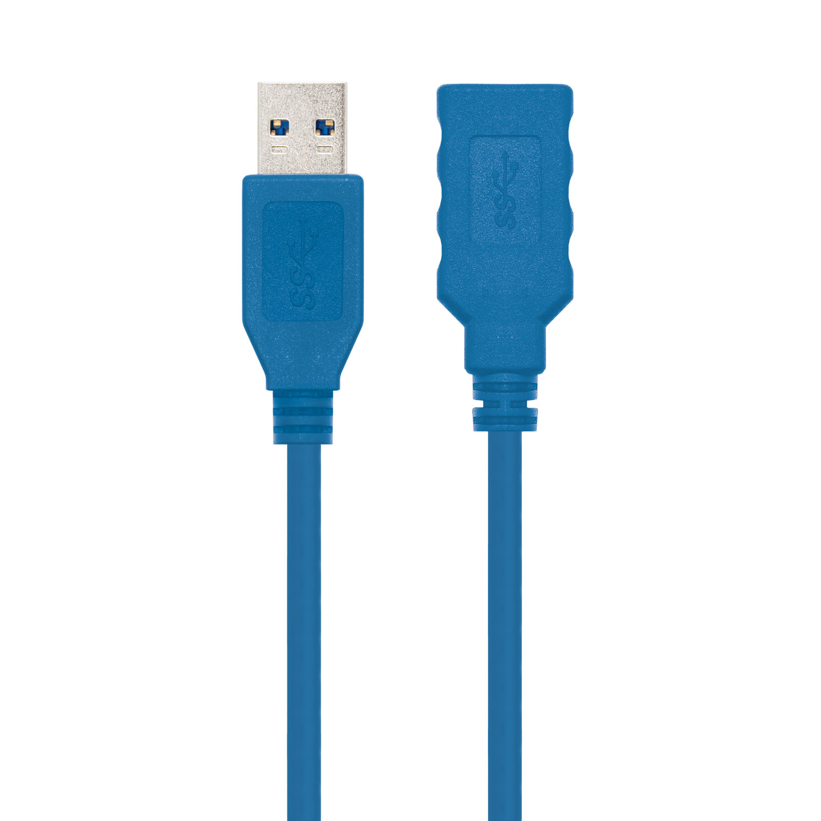 Câble Nanocable USB-A 3.0 Mâle vers USB-A Femelle 1m - Couleur Bleu