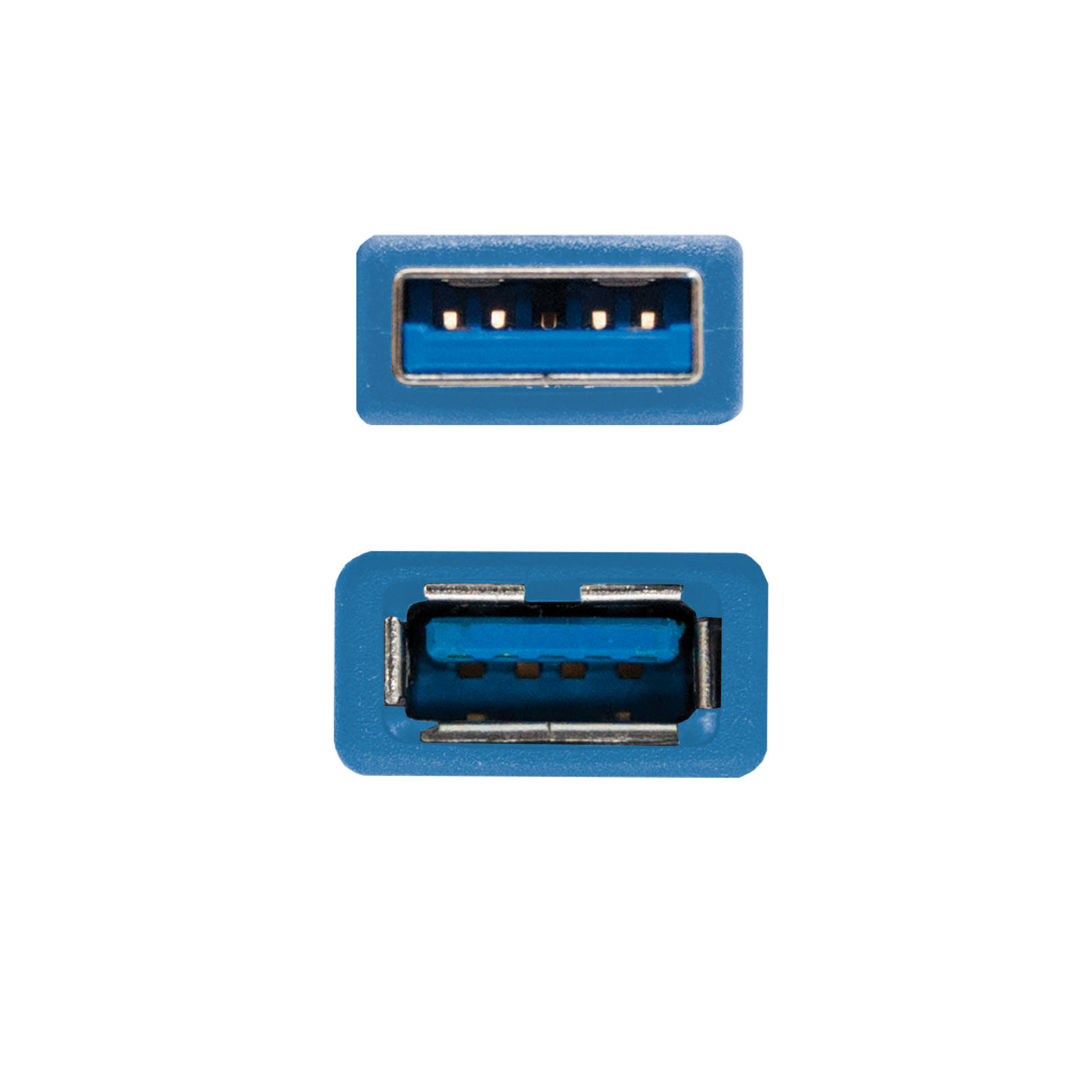 Câble Nanocable USB-A 3.0 Mâle vers USB-A Femelle 2m - Couleur Bleu