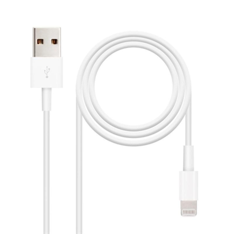 Câble Nanocable USB-A Mâle vers Lightning Mâle 50cm
