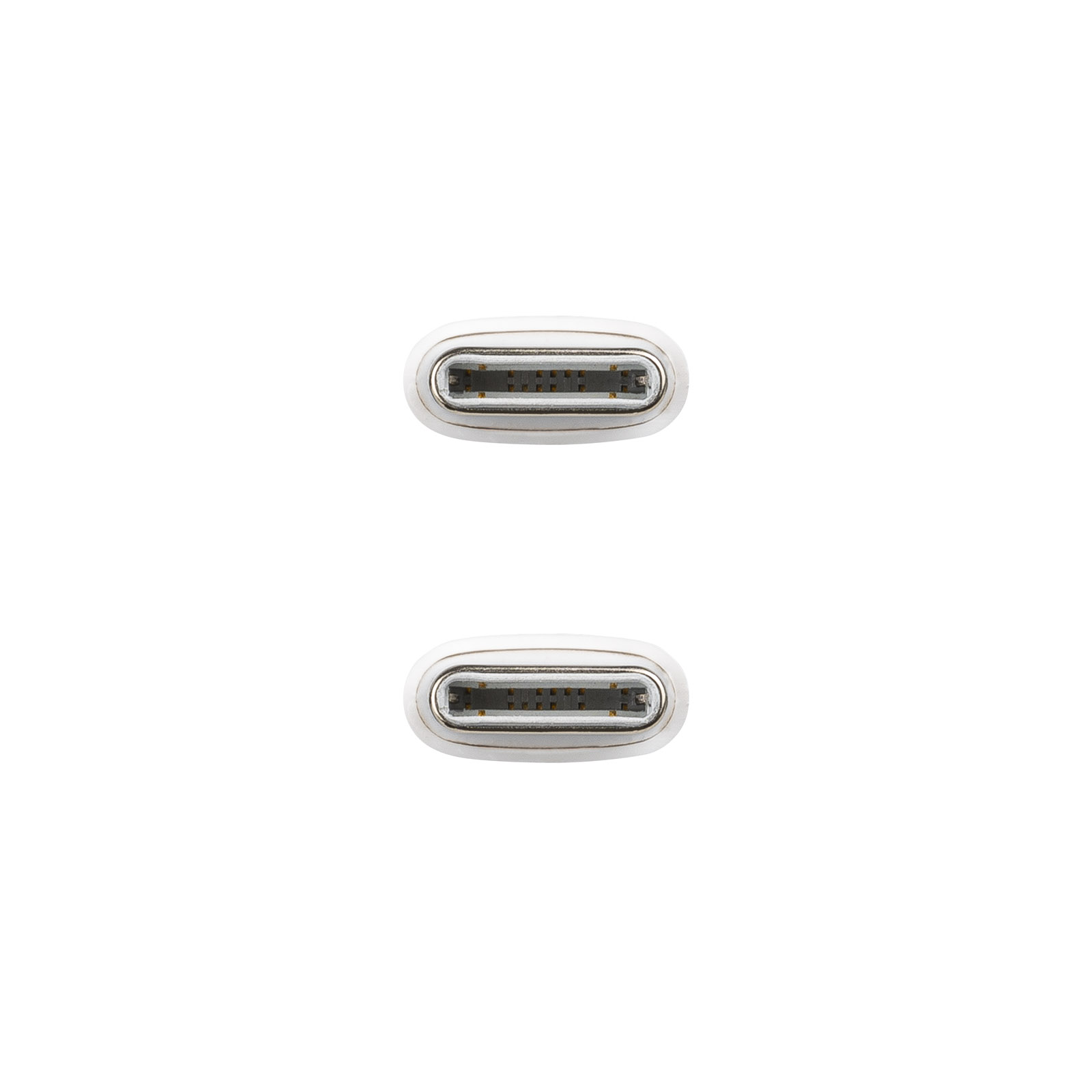 Câble Nanocable USB-C 2.0 60W 3A - USB-C/M-USB-C/M - 2m - Blanc