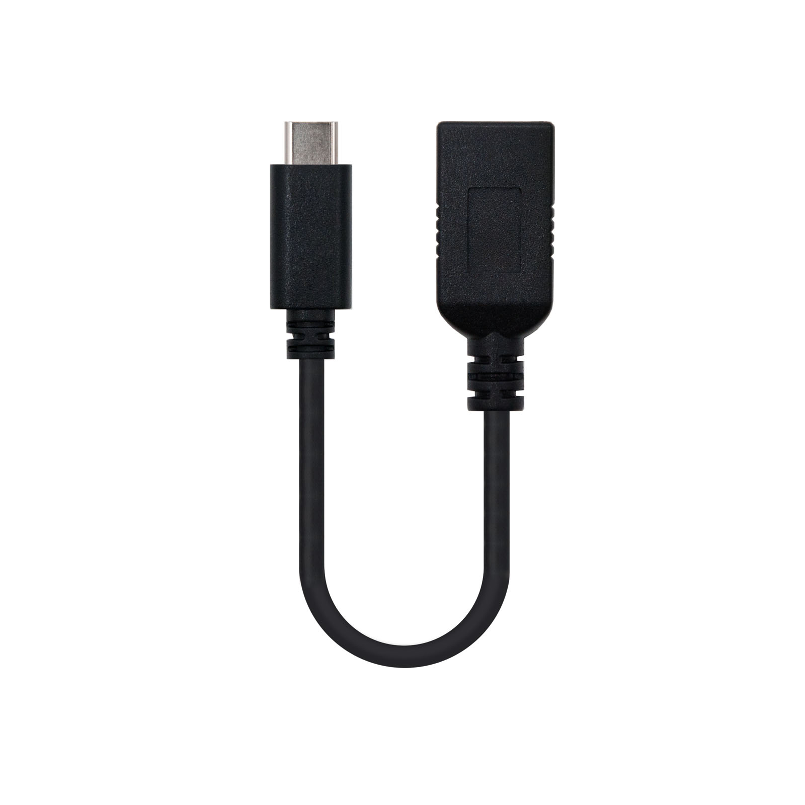 Câble Nanocable USB-C 3.1 Gen 1 5Gbps Mâle vers USB-A Femelle 15cm