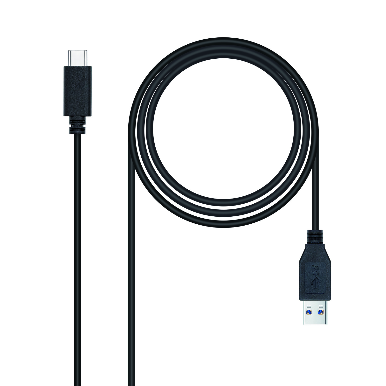 Câble Nanocable USB-C 3.1 Gen 2 10Gbps Mâle vers USB-A Mâle 0.50m