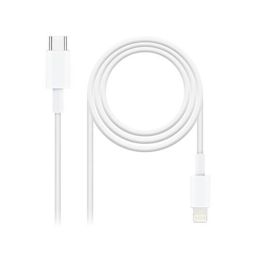 Câble USB-C Mâle vers Lightning Mâle 1m - Couleur Blanche