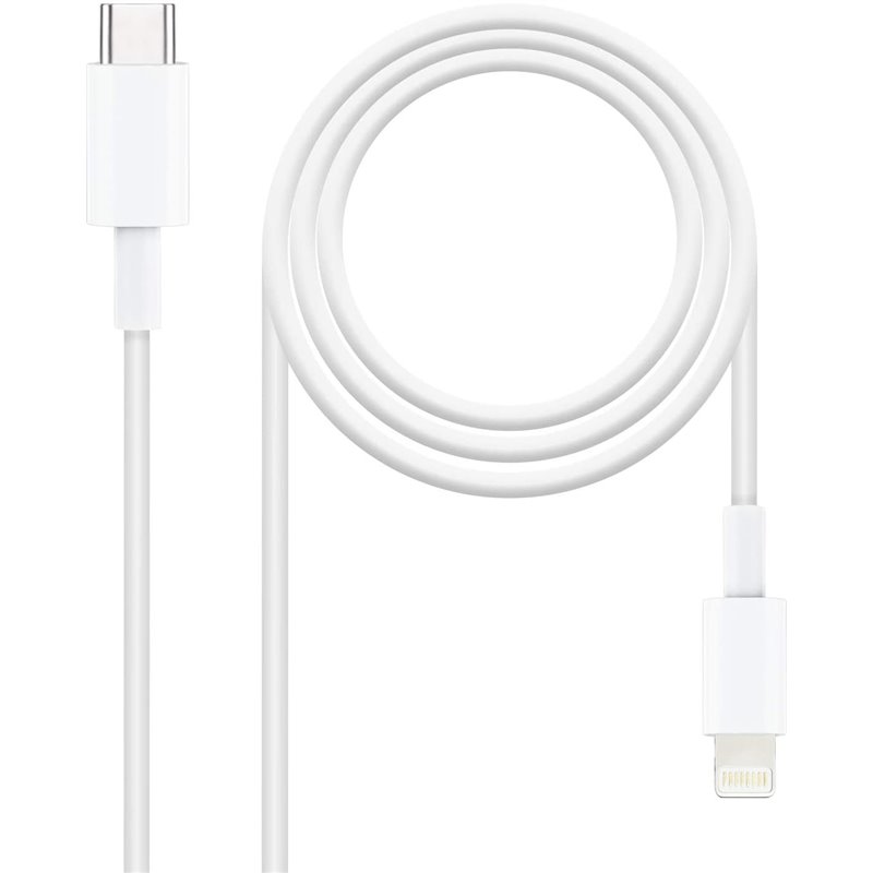 Câble Nanocable USB-C Mâle vers Lightning Mâle 50cm