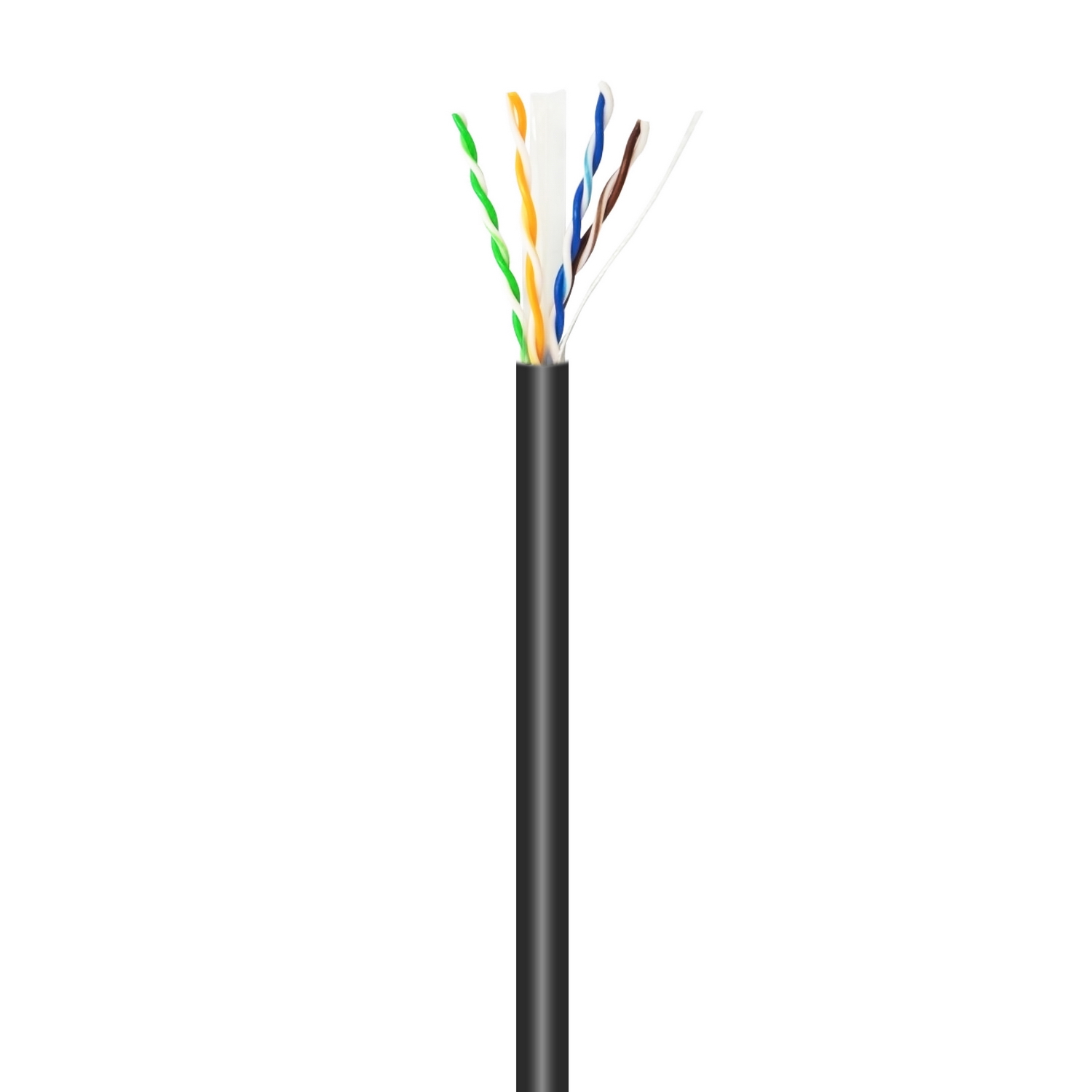 Câble réseau extérieur étanche Aisens RJ45 Cat.6 Utp Rigid Cca Awg23 - 100m - Couleur noire