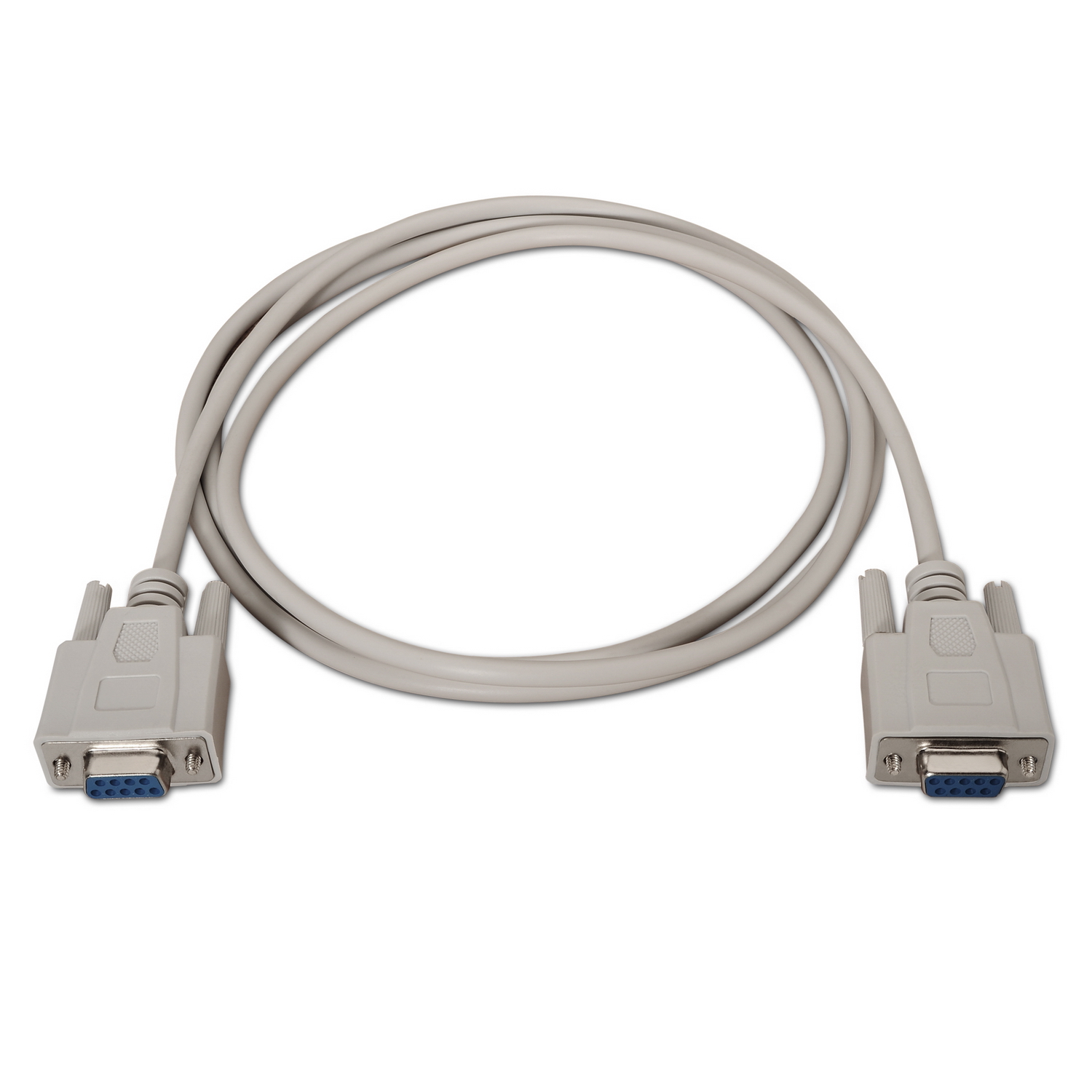 Câble série Aisens Null Modem - DB9/H-DB9/H - 1,8 m pour appareils de communication équipés d'un port série - Couleur Beige