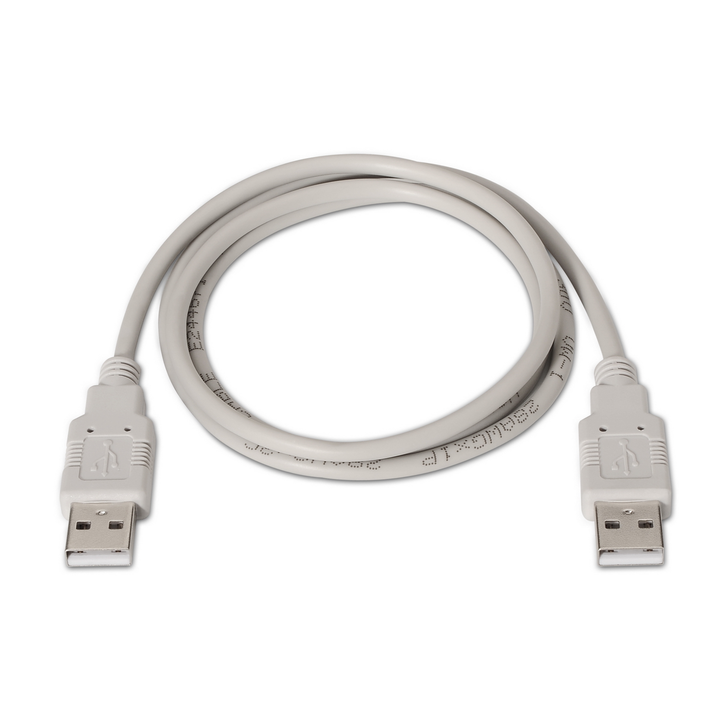 Câble USB 2.0 Aisens - Type A Mâle vers A Mâle - 1.0m - Couleur Beige