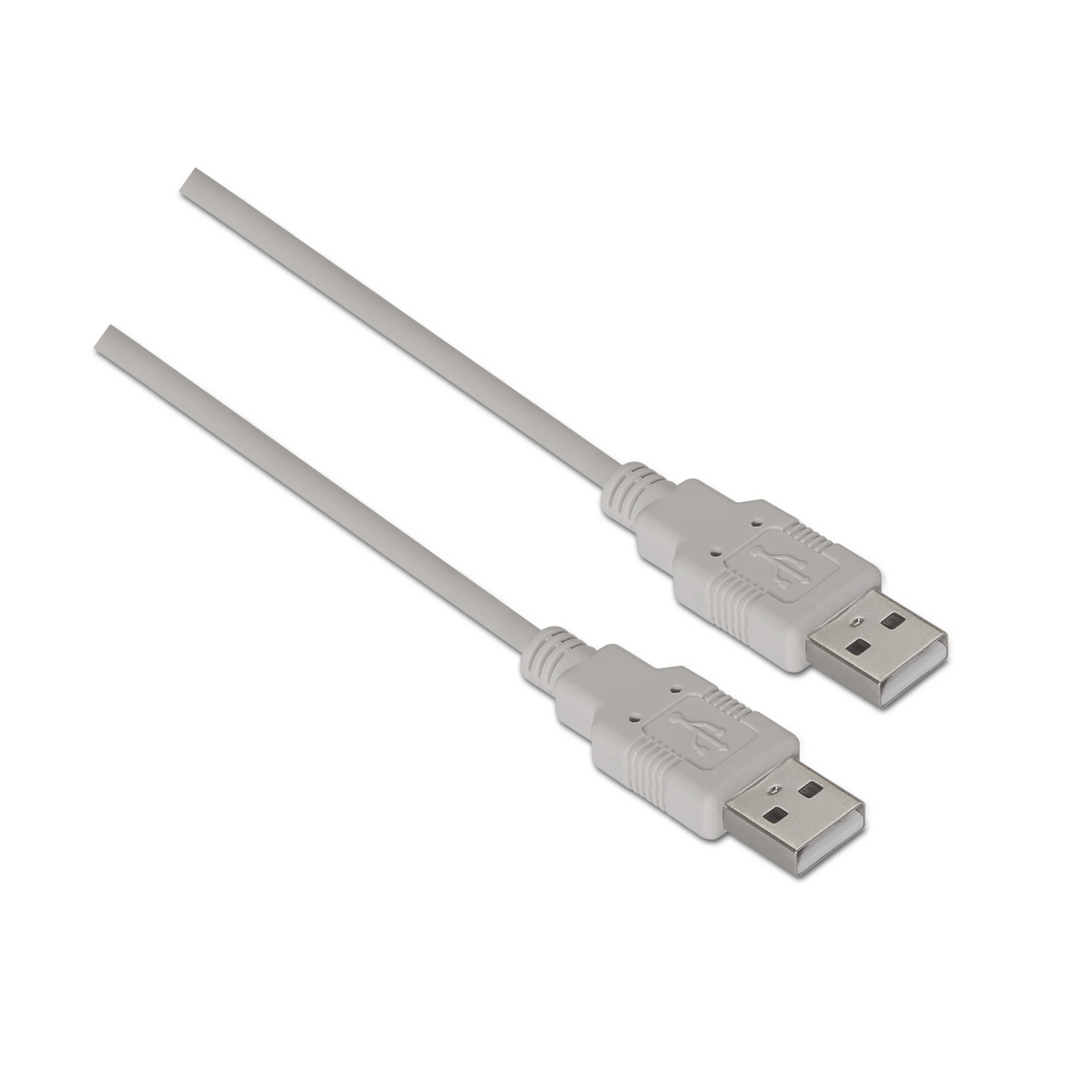 Câble USB 2.0 Aisens - Type A Mâle vers A Mâle - 1.0m - Couleur Beige