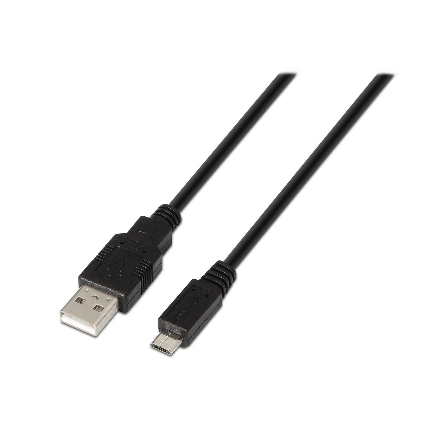 Câble USB 2.0 Aisens - Type A Mâle vers Micro B Mâle - 1.8m - Couleur Noir