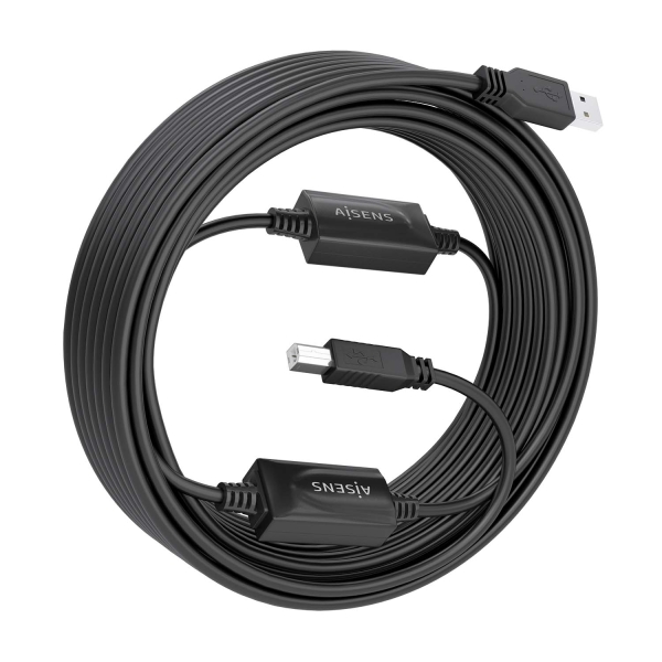 Câble USB 2.0 avec amplificateur Aisens - Type A/MB/m - 15 m - Noir