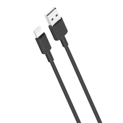Câble USB Silicone XO NB156 - Lightning - 2.4A - 1m - Couleur Noir