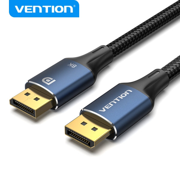 Câble Vention DisplayPort 1.4 8K Tressé - Résolution 8K@60Hz - 4K@144Hz - HDR - Compatible FreeSync/G-Sync - Couleur Bleu