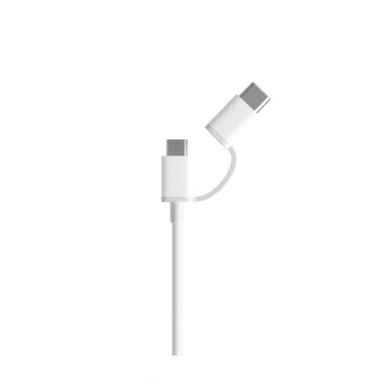 Câble Xiaomi USB-A vers MicroUSB avec adaptateur vers USB-C 1m