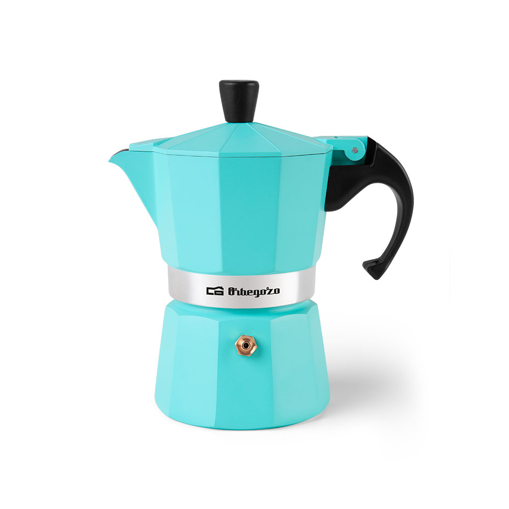 Cafetière en aluminium Orbegozo KFR 345 - Prépare 3 tasses de café en quelques minutes - Compatible avec différents types de cuisines - Poignée ergonomique et valve de sécurité - Facile à nettoyer et à entretenir