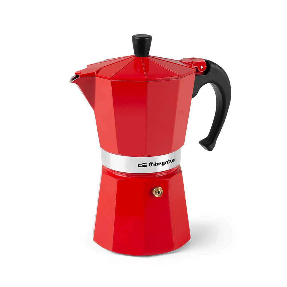 Cafetière en aluminium Orbegozo KFR 940 - Prépare 9 tasses de café en quelques minutes - Compatible avec différents types de cuisines - Poignée ergonomique et valve de sécurité - Facile à nettoyer et à entretenir