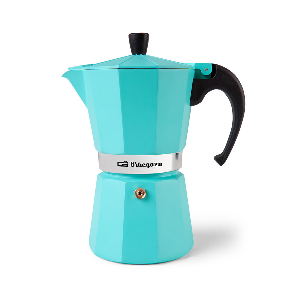 Cafetière en aluminium Orbegozo KFV 945 - Prépare 9 tasses de café en quelques minutes - Compatible avec tous types de cuisines - Poignée ergonomique et valve de sécurité - Facile à nettoyer et à entretenir