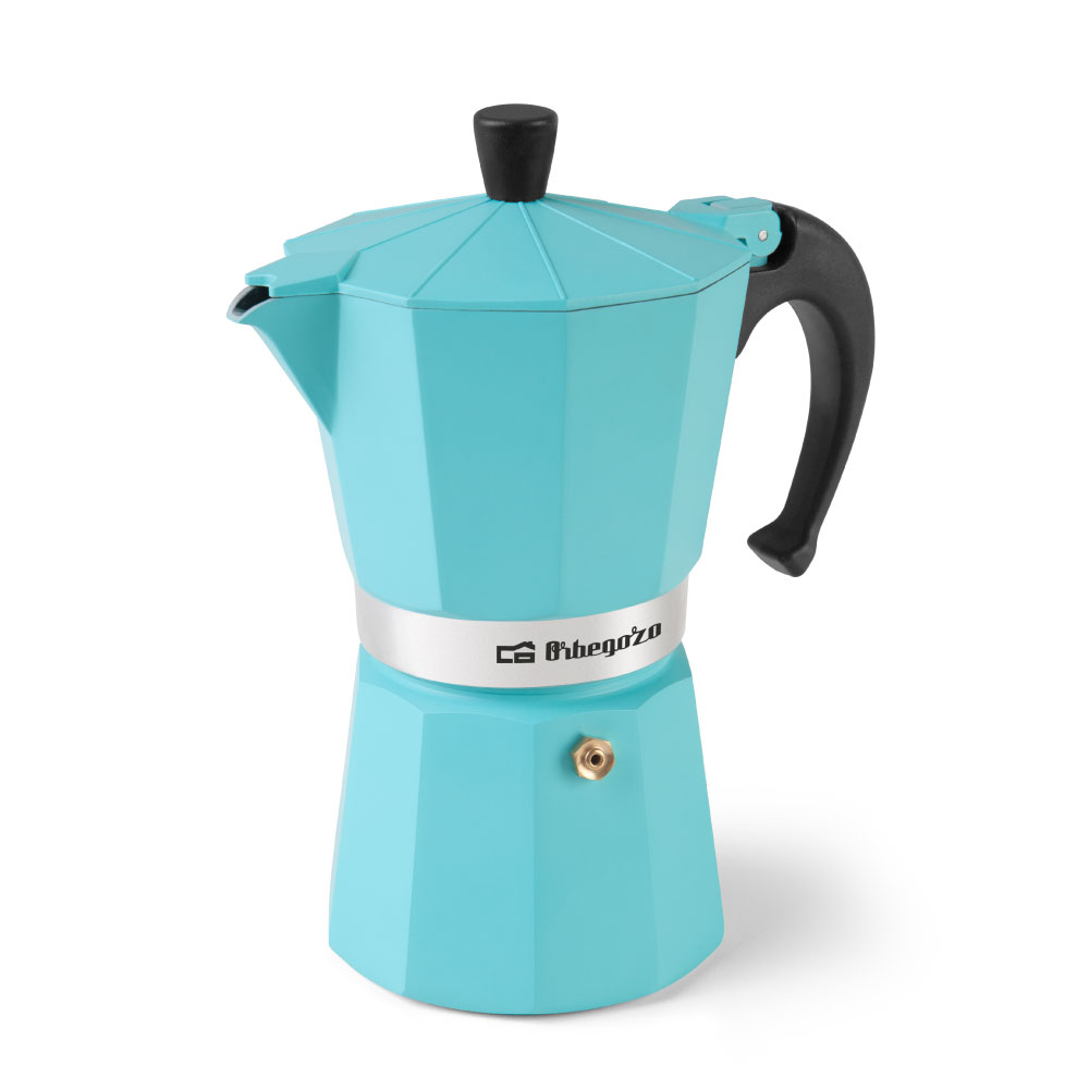 Cafetière en aluminium Orbegozo KFV 945 - Prépare 9 tasses de café en quelques minutes - Compatible avec tous types de cuisines - Poignée ergonomique et valve de sécurité - Facile à nettoyer et à entretenir