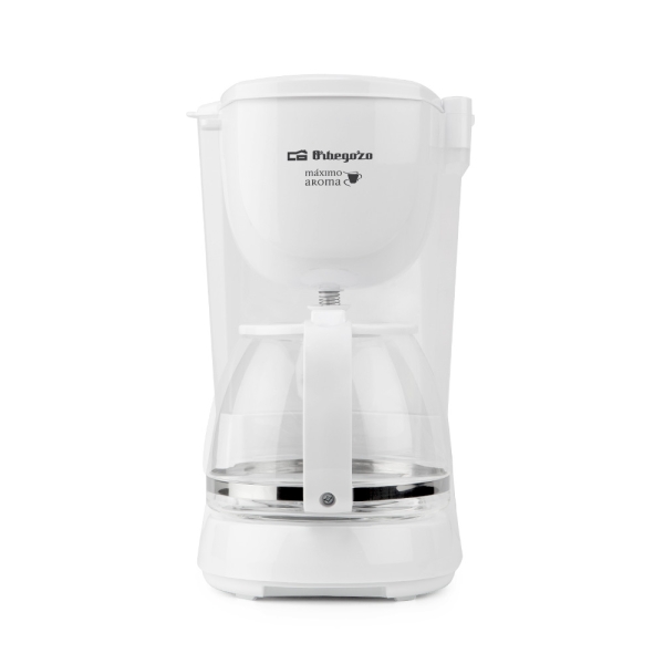 Cafetière filtre Orbegozo CG 4051 - Capacité de 12 tasses - Verseuse en verre de 1,25 L - Filtre permanent - Réservoir avec indicateur d'eau - Maintien de la chaleur pendant 30 min - Couleur blanche