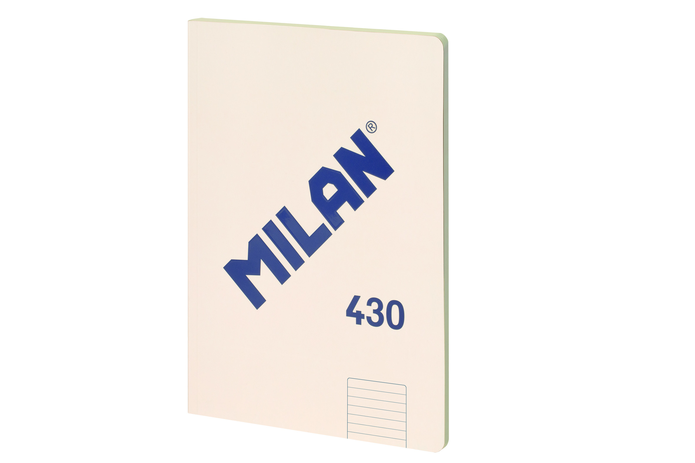 Cahier Collé Milan Format A4 Ligné 7mm - 48 Feuilles de 95 gr/m2 - Micro-perforé - Couverture Souple - Coloris Beige