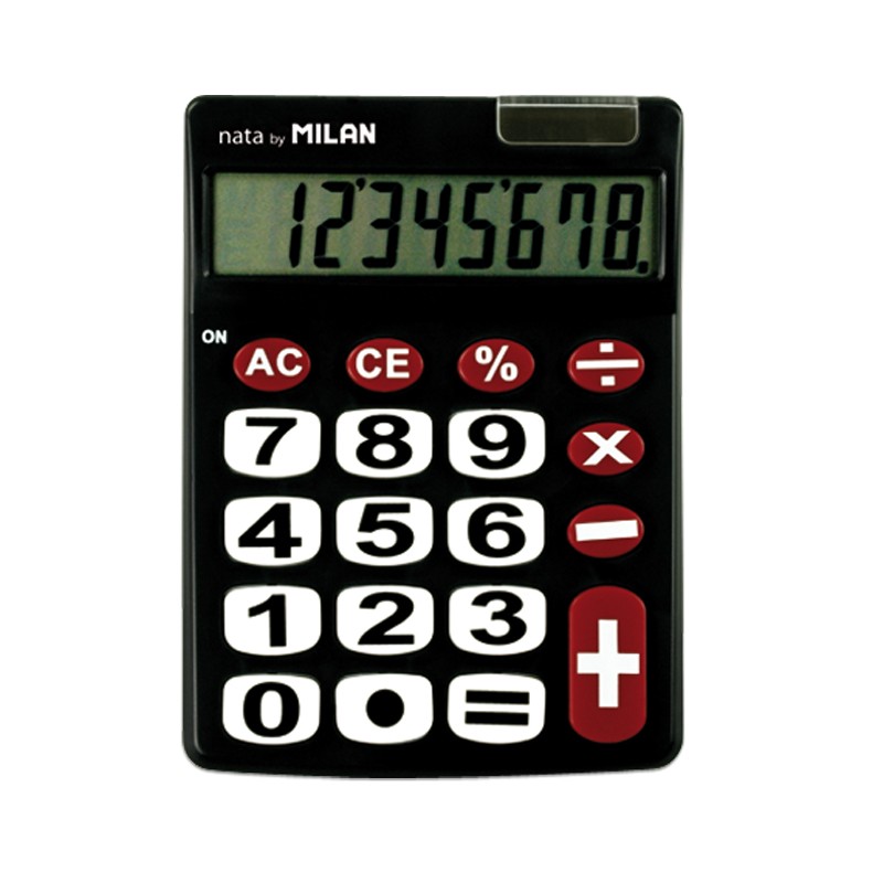 Calculatrice de bureau Milan - 10 chiffres - grandes touches - clé de rectification de saisie de données - couleur noire