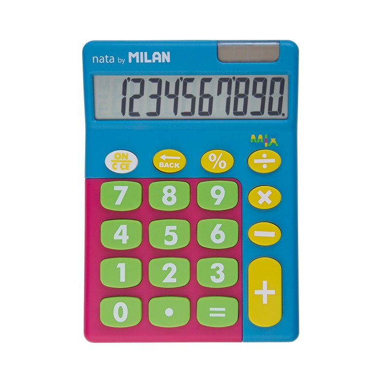 Calculatrice de bureau Milan Mélange de 10 chiffres - Grandes touches - Entrée de données de clé de rectification - Mise hors tension automatique
