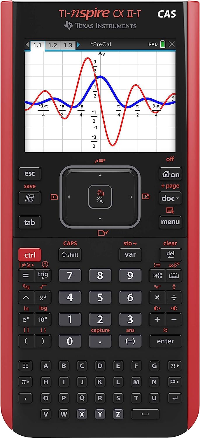 Calculatrice graphique Texas Instruments TI-Nspire CX II-T CAS, logiciel, USB - E/D/I/F/ES/NL