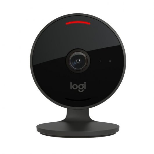 Caméra de vidéosurveillance WiFi Logitech Circle View FullHD 1080p - Angle de vision 180º - 2 canaux audio - Microphone et haut-parleur intégrés - Vision nocturne - Couleur noire