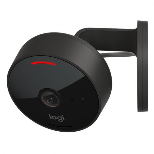 Caméra de vidéosurveillance WiFi Logitech Circle View FullHD 1080p - Angle de vision 180º - 2 canaux audio - Microphone et haut-parleur intégrés - Vision nocturne - Couleur noire