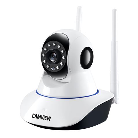 Caméra IP intérieure motorisée sans fil Camview 2Mp 1080p - Objectif fixe 3,6 mm - Microphone et haut-parleur intégrés - Rotation 355º - Vision nocturne - Protocole Onvif -