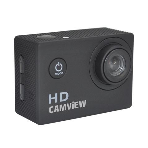 Camview Caméra Sport HD 720P 5MP - Angle 120° - Submersible 30m avec Caisson - Ecran LCD 2"