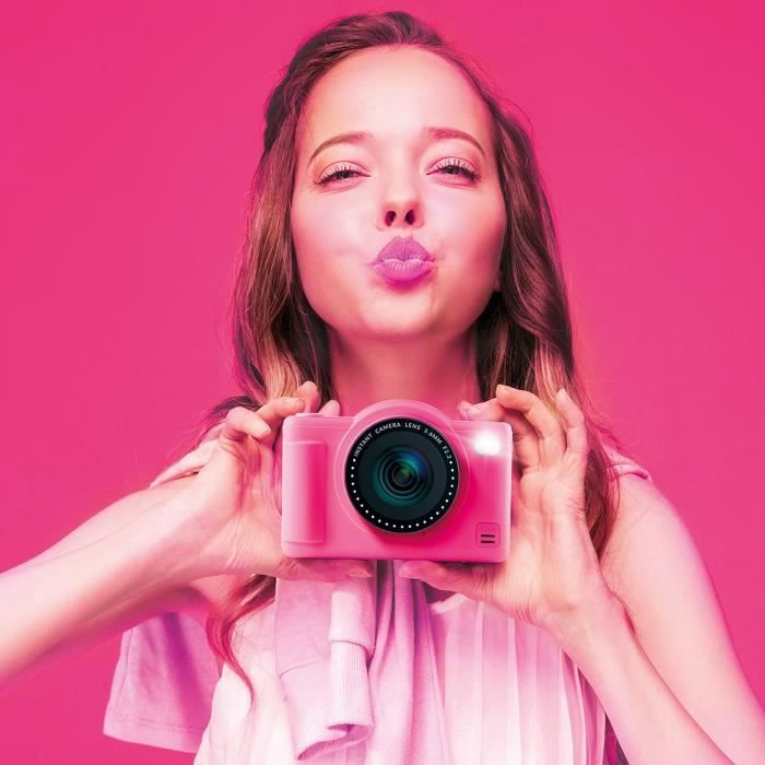 Canal Toys - Photo Creator -Appareil Photo Numérique Pop Couleur Rose- Avec carte SD 8Go incluse - CLK 042