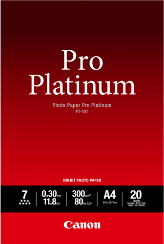 Canon Papier photo Pro Platinum PT-101 A4 - 20 feuilles