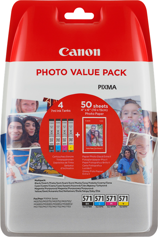 Canon Multipack CLI-571 Photo Value Pack (0386C006)